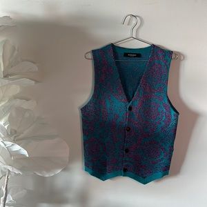 Versace Vest - Turquoise & purple